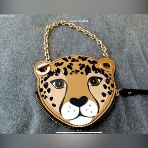 Kate Spade Cheetah Face Crossbody Bag in Tan and Black